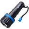 LED flashlight Rubber 2D robust, shockproof, for 2x D Mono LR20 batteries