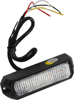 LED Flitslamp 4 LEDs Oranje R65 R10 12W 12V / 24V inbouwflitser