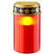 LED grave light with timer, red warm white, battery operated 2x C LR14 Baby, for indoor and outdoor
