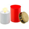 LED grave light with timer, red warm white, battery operated 2x C LR14 Baby, for indoor and outdoor