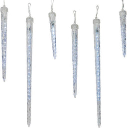 LED icicle display buiten 250cm-76L transparent/koel witLumineo