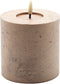 led kaars metallic champagne 10x10cm