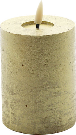 led kaars metallic goud 10x7,5cm