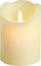 LED kaars/stompkaars creme wit 10 cm flakkerend - Kerst diner tafeldecoratie - Home deco kaarsen