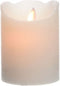 LED kaars/stompkaars creme wit 10 cm flakkerend - Kerst diner tafeldecoratie - Home deco kaarsen