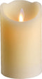 LED kaars/stompkaars creme wit 12 cm flakkerend - Kerst diner tafeldecoratie - Home deco kaarsen