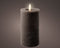 LED kaars wax grijs met vlam-effect voor binnen 7 x 15cm