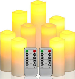 LED Kaarsenset van 9 - Met Timer en Afstandsbediening