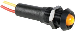 Led Lamp 12V Geel Knipperend - Zwarte Behuizing