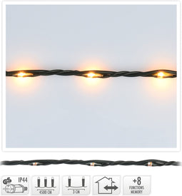 LED Micro Cluster lichtketting 45 m met 1500 warmwitte LED's en 8 functies