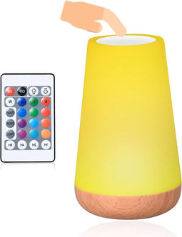 Led-nachtlampje oplaadbaar - touch-bediening - 13 kleuren