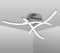 LED-plafondlamp elegante gebogen plafondlampen 3 ingebouwde LED-borden 18W 1600 lumen neutraal wit licht 4000K modern plafondarmatuur voor woonkamer en slaapkamers
