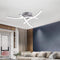 LED-plafondlamp elegante gebogen plafondlampen 3 ingebouwde LED-borden 18W 1600 lumen neutraal wit licht 4000K modern plafondarmatuur voor woonkamer en slaapkamers