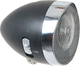Led retro koplamp zwart naafdynamo aan/uit los