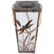LED solar metal decoration table lamp square with 5 warm white LEDs, including replaceable AAA batte