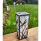 LED solar metal decoration table lamp square with 5 warm white LEDs, including replaceable AAA batte