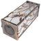 LED solar metal decoration table lamp square with 5 warm white LEDs, including replaceable AAA batte