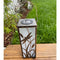 LED solar metal decoration table lamp square with 5 warm white LEDs, including replaceable AAA batte
