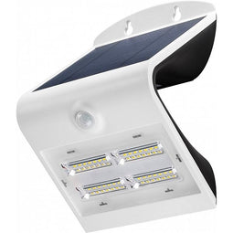 LED solar wall light with motion detector, 3.2W with lithium-ion battery 18650