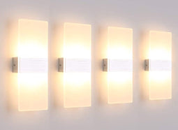 LED Wandlamp Binnen 12 W Wandlamp Acryl Wandverlichting Modern voor Woonkamer Slaapkamer Trap Hal Warm Wit 3000 K