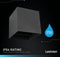 LED Wandlamp Buiten - Grijs - Tweezijdig - 4000K - 6W - IP65