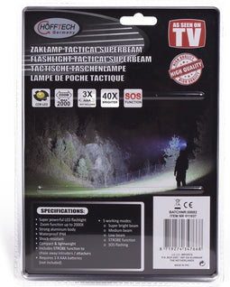 Led Zaklamp met zoomfunctie Tactical Superbeam - Militaire zaklamp