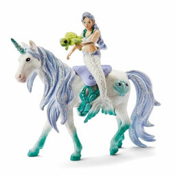 Ledenpop Schleich Sirène chevauchant une licorne de mer
