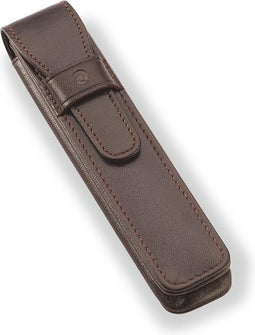 Lederen etui voor 1 stuk. bruin