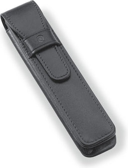 Lederen etui voor 1 stuk. zwart