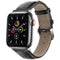 Lederen krokodil bandje voor de Apple Watch Series 1-9 / SE / Ultra (2) - 42/44/45/49 mm - Zwart