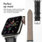 Lederen krokodil bandje voor de Apple Watch Series 1-9 / SE / Ultra (2) - 42/44/45/49 mm - Zwart