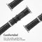 Lederen krokodil bandje voor de Apple Watch Series 1-9 / SE / Ultra (2) - 42/44/45/49 mm - Zwart