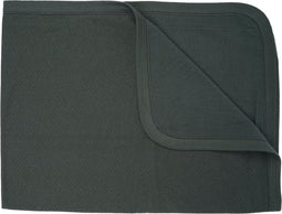 Ledikantdeken 75 x 100cm - Ledikantlaken 100% biologisch katoen - Baby Deken TOG 1.0 Dark Green - Groen - Snoozebaby