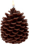 Ledkaars dennenappel 13 cm kerstversiering