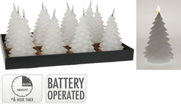Ledkaars kerstboom 17 cm wit kerstversiering