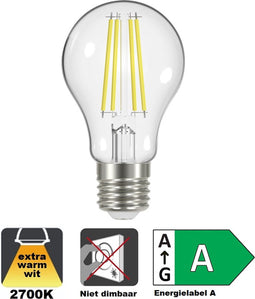 Ledlamp integral e27 2700k warm wit 3.8w 806lumen