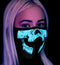 LEDmasker Skelet - Lichtgevend - Geluidsreactief - Partymasker - Festival