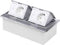LEDmaxx 105627 2-voudig Vloerinbouw-contactdoos Met Cat5-bus, Kinderbeveiliging Aluminium