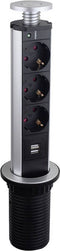 LEDmaxx TSD001 Stekkerdoostoren 3-voudig Aluminium, Zwart 1 stuk(s)