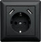 LEDmaxx USB1002 1-voudig Stopcontact (onderbouw) Met USB, Kinderbeveiliging Zwart