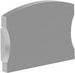 LEDsON aluminium afsluitdop voor aluminiumprofiel voor ledstrip slimline breedte 15 mm - zonder kabelopening - zilver