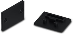 LEDsON ALUMINIUM AFSLUITDOP VOOR PMMA DIFFUSER VOOR LED-PROFIELEN 'ALU-EXPOXY' - ZONDER KABELDOORVOER - ZWART