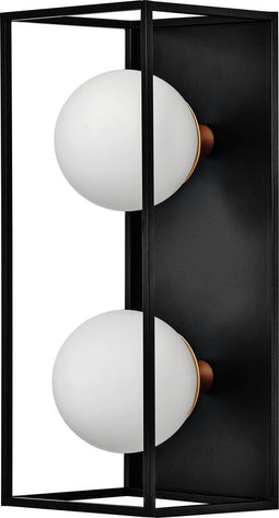 LEDVANCE DECOR Vierkante badkamer wandlamp IP44, zwart, G9