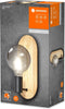 LEDVANCE DECOR Wood Wall wandlamp, zwart/hout, E27