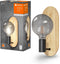LEDVANCE DECOR Wood Wall wandlamp, zwart/hout, E27