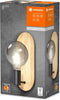 LEDVANCE DECOR Wood Wall wandlamp, zwart/hout, E27