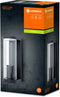 LEDVANCE LED Wandlamp voor 1x E27-lampen, designlicht voor buiten voor directe verlichting in buisvormige vorm, gemaakt van hoogwaardig aluminium en glas, endura buisvormige muur E27