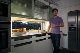 LEDVANCE Lijnarmatuur LED: voor kastonderzijden, LinearLED Flat / 12 W, 22-…24- V, stralingshoek: 12-, Warm wit, 3- K, body materiaal: aluminum, IP2-