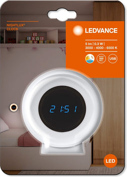 LEDVANCE NIGHTLUX digitale klok & nachtlampje wit -,3W 5lm