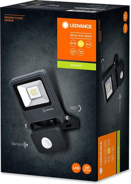 LEDVANCE Schijnwerper LED: voor muur, ENDURA FLOOD Sensor Warm wit / 1- W, 22-…24- V, stralingshoek: 12-, Warm wit, 3- K, body materiaal: aluminum, IP44